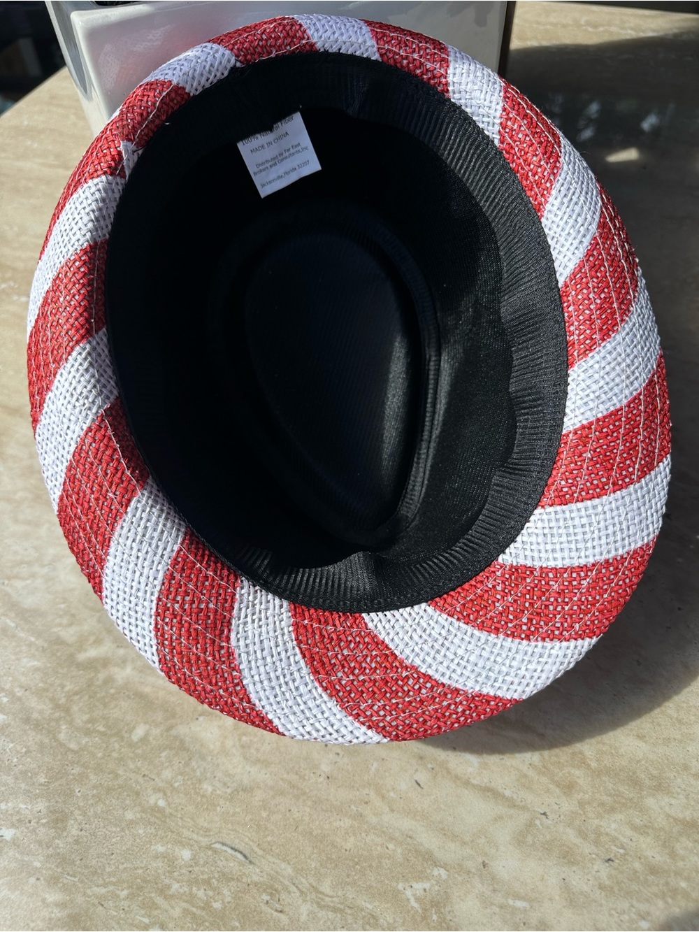 Patriotic American Flag Fedora Hat Red White Blue Straw Look 4th of July - Picture 4 of 6